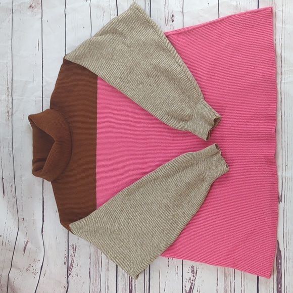 Free People Turtleneck sweater, oversized black color women's medium - Picture 2 of 11